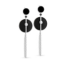 Серьги с английским замком из серебра с фианитами