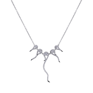 Колье из серебра с фианитом