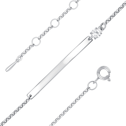 Браслет декоративный из серебра