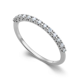 Кольцо из белого золота с бриллиантом