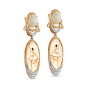 Серьги с английским замком из красного золота