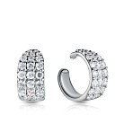 Серьга-кафф из серебра с фианитами