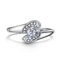 Кольцо из белого золота с бриллиантами