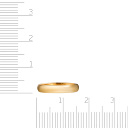 Кольцо обручальное гладкое из желтого золота