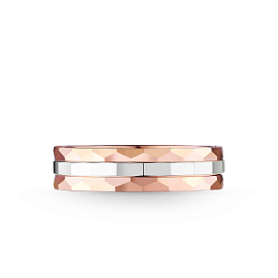 Кольцо обручальное с алмазной гранью