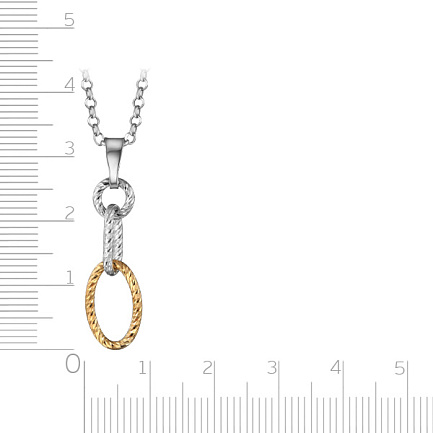 Колье из серебра с позолотой