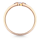 Кольцо из красного золота с фианитом