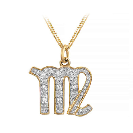 Зодиак из желтого золота с бриллиантами