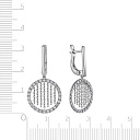 Серьги с английским замком из белого золота с бриллиантами