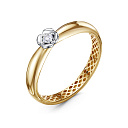 Кольцо из желтого золота с бриллиантом