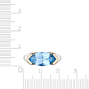 Кольцо из желтого золота с топазом