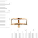 Кольцо из красного золота с фианитом
