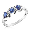 Кольцо из белого золота с бриллиантами