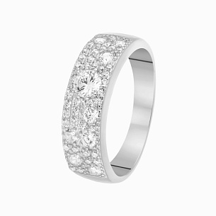 Кольцо из серебра с фианитами