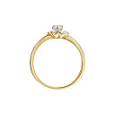 Кольцо помолвочное из желтого золота с бриллиантом