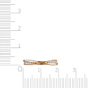 Кольцо из красного золота с фианитом