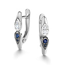 Серьги с английским замком из белого золота