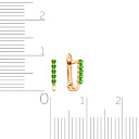 Серьги детские из красного золота