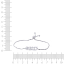 Браслет декоративный из серебра с фианитом