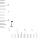 Подвеска из белого золота с бриллиантом