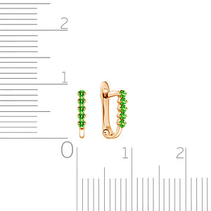Серьги детские из красного золота