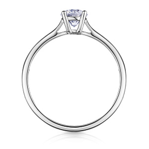 Кольцо из белого золота с бриллиантом