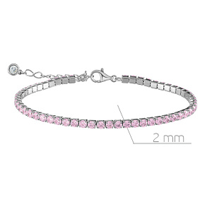 Браслет из серебра с фианитом