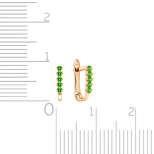 Серьги детские из красного золота
