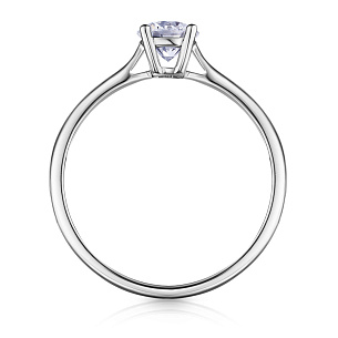 Кольцо из белого золота с бриллиантом