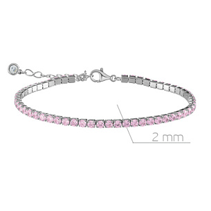 Браслет из серебра с цирконием