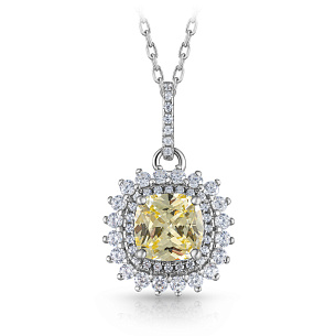 Колье из серебра с цирконием