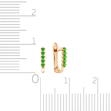 Серьги детские из красного золота