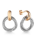 Серьги из серебра с позолотой