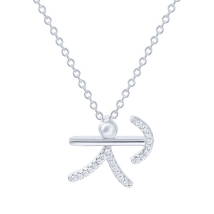 Подвеска из серебра с фианитом