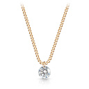 Колье из красного золота с бриллиантом, плетение панцирное