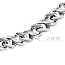 Цепь автомат из серебра, плетение восьмёрка