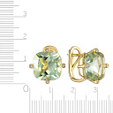 Серьги с английским замком из желтого золота с бриллиантами