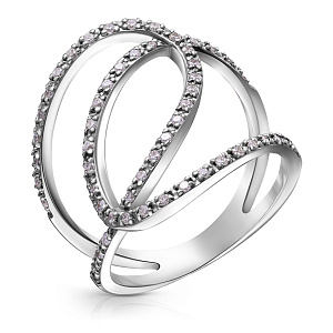 Кольцо из белого золота с бриллиантами