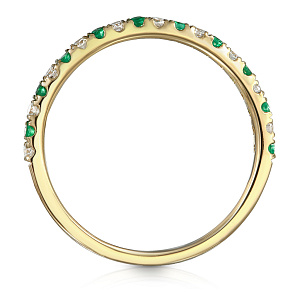 Кольцо из желтого золота с бриллиантами