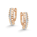 Серьги с английским замком из красного золота