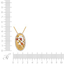 Подвеска из желтого золота с бриллиантами, сапфирами