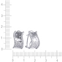 Серьги из серебра с фианитом