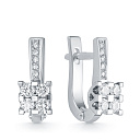 Серьги из белого золота с бриллиантами