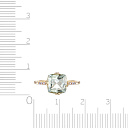 Кольцо из желтого золота с бриллиантами, аметистом