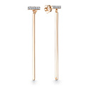 Серьги из красного золота с бриллиантами