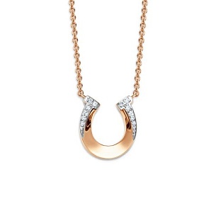 Колье из красного золота с бриллиантом