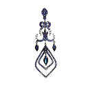 Подвеска из золота с бриллиантами, сапфирами