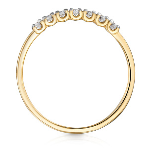 Кольцо из желтого золота с бриллиантом