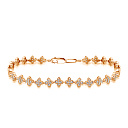 Браслет декоративный из красного золота с бриллиантами