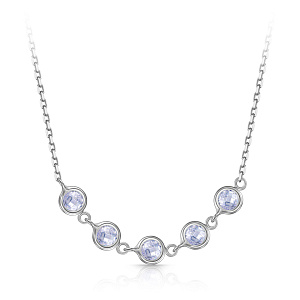 Колье из серебра с фианитом